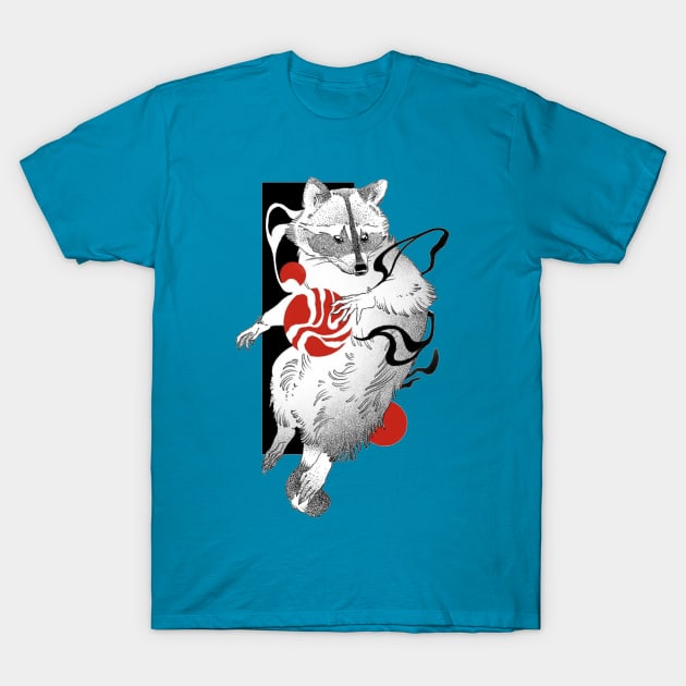 raccoon T-Shirt by i want money